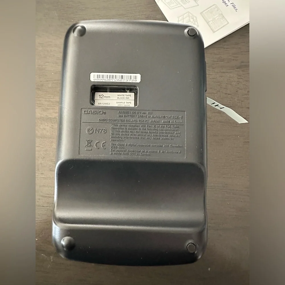 Casio KL-120 Label Maker 6mm Thermal Transfer comes with an extra new cartridge